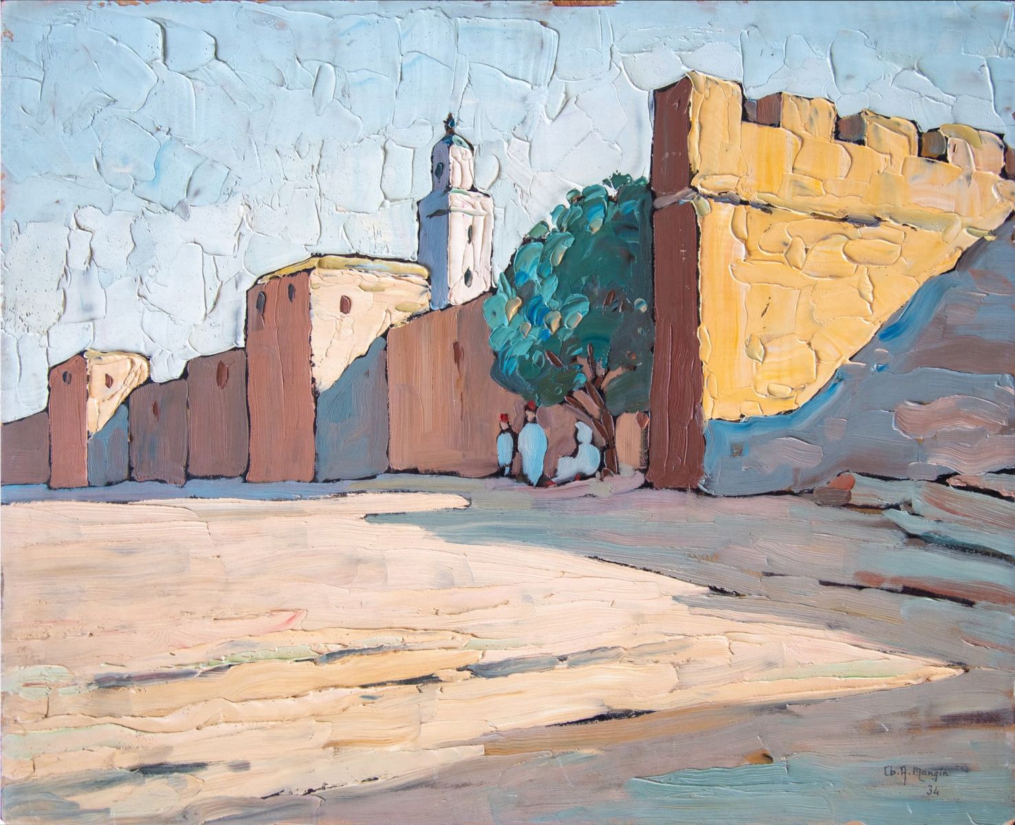 CH. A. Mangin, Meknes Les remparts ( Eng. City Wall of Meknes), 1934.