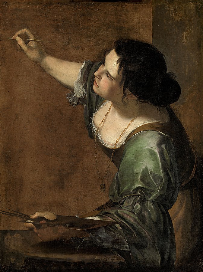 Self-portrait of Artemisia Gentileschi as an allegory of painting, 1638/39, oil on canvas, Kensington Palace, London. Photo: Wikipedia.