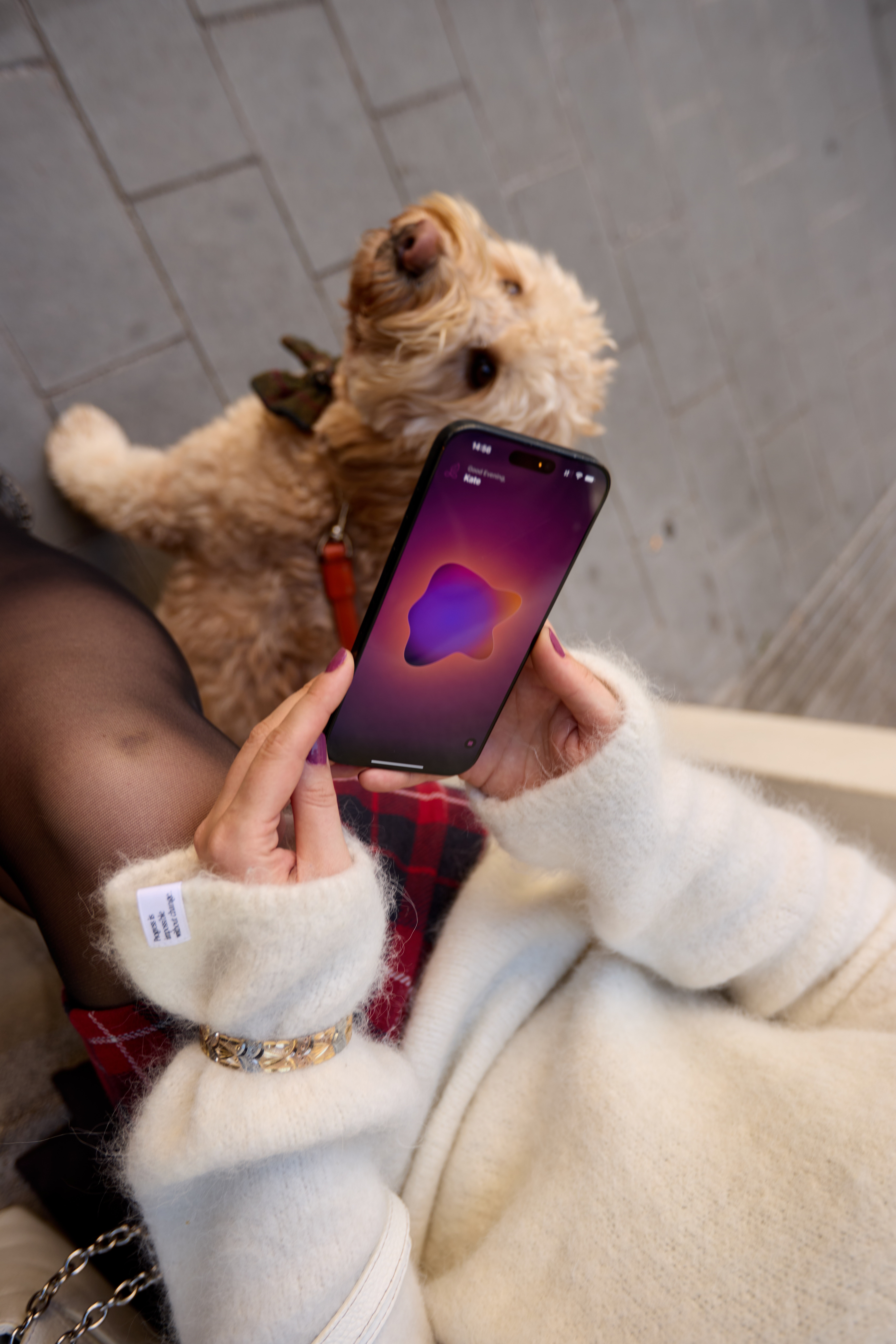 Smartphone showing the Youiee app interface.